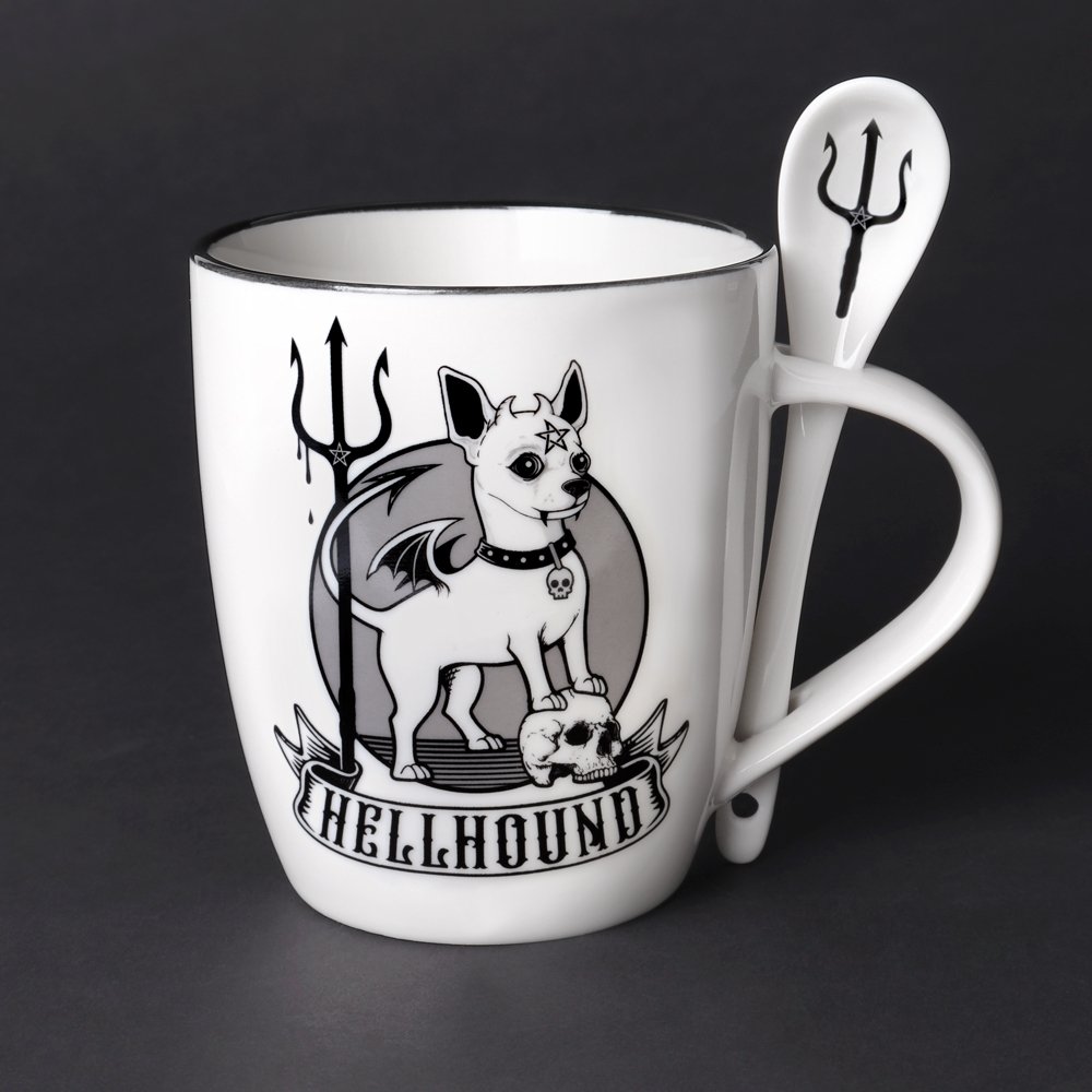 Hellhound Mug Mug Tea Cup and Spoon - Alchemy of England - 1