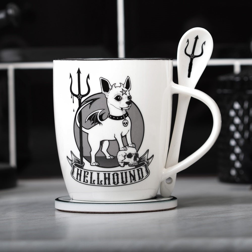 Hellhound Mug Mug Tea Cup and Spoon - Alchemy of England - 2