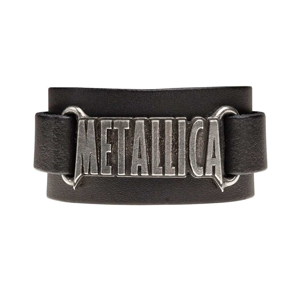 Metallica Logo Leather Wriststrap Bracelet - Alchemy of England - 1