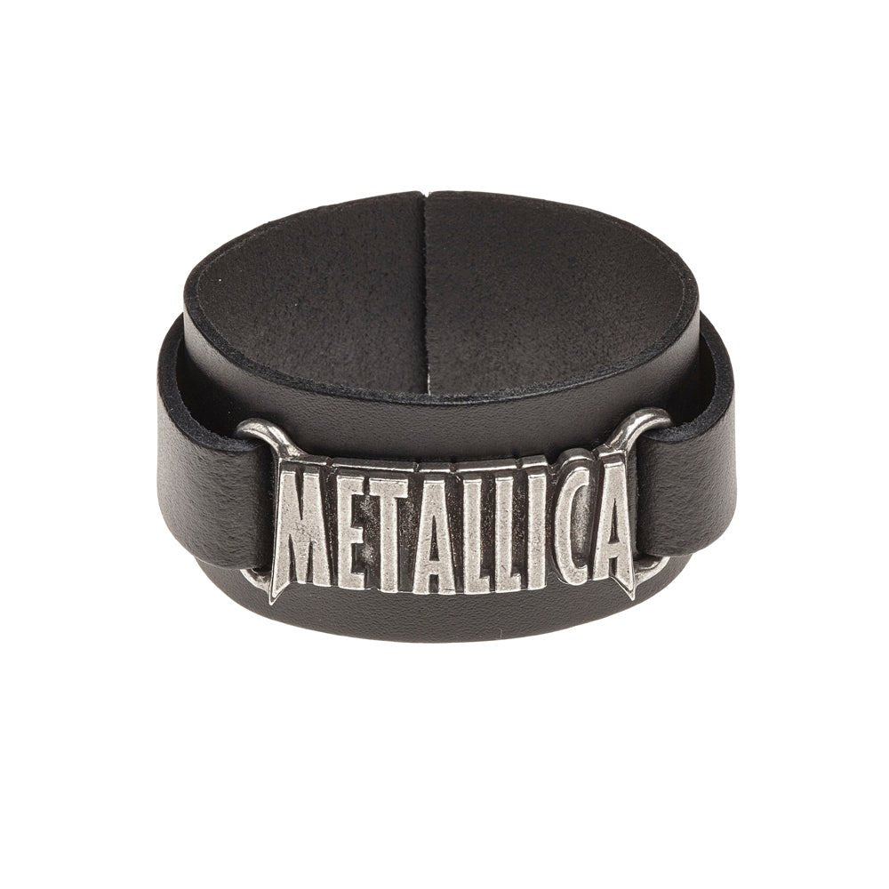 Metallica Logo Leather Wriststrap Bracelet - Alchemy of England - 2
