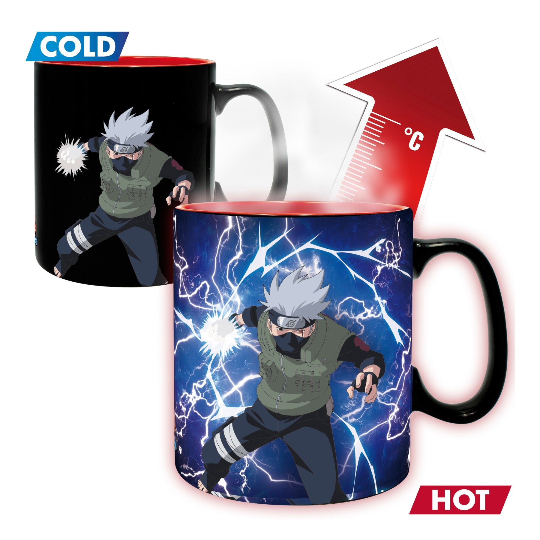 Naruto Shippuden Sharingan Heat-Change Mug and Coaster Set - Abysse - 1