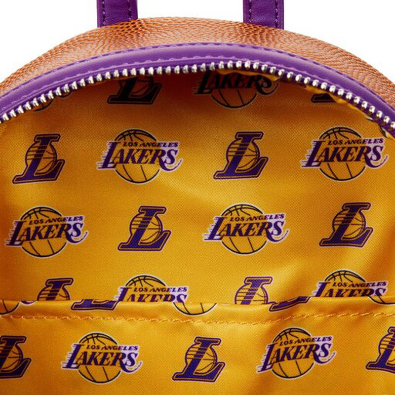 NBA Los Angeles Lakers Basketball Logo Mini Backpack - Loungefly - 5