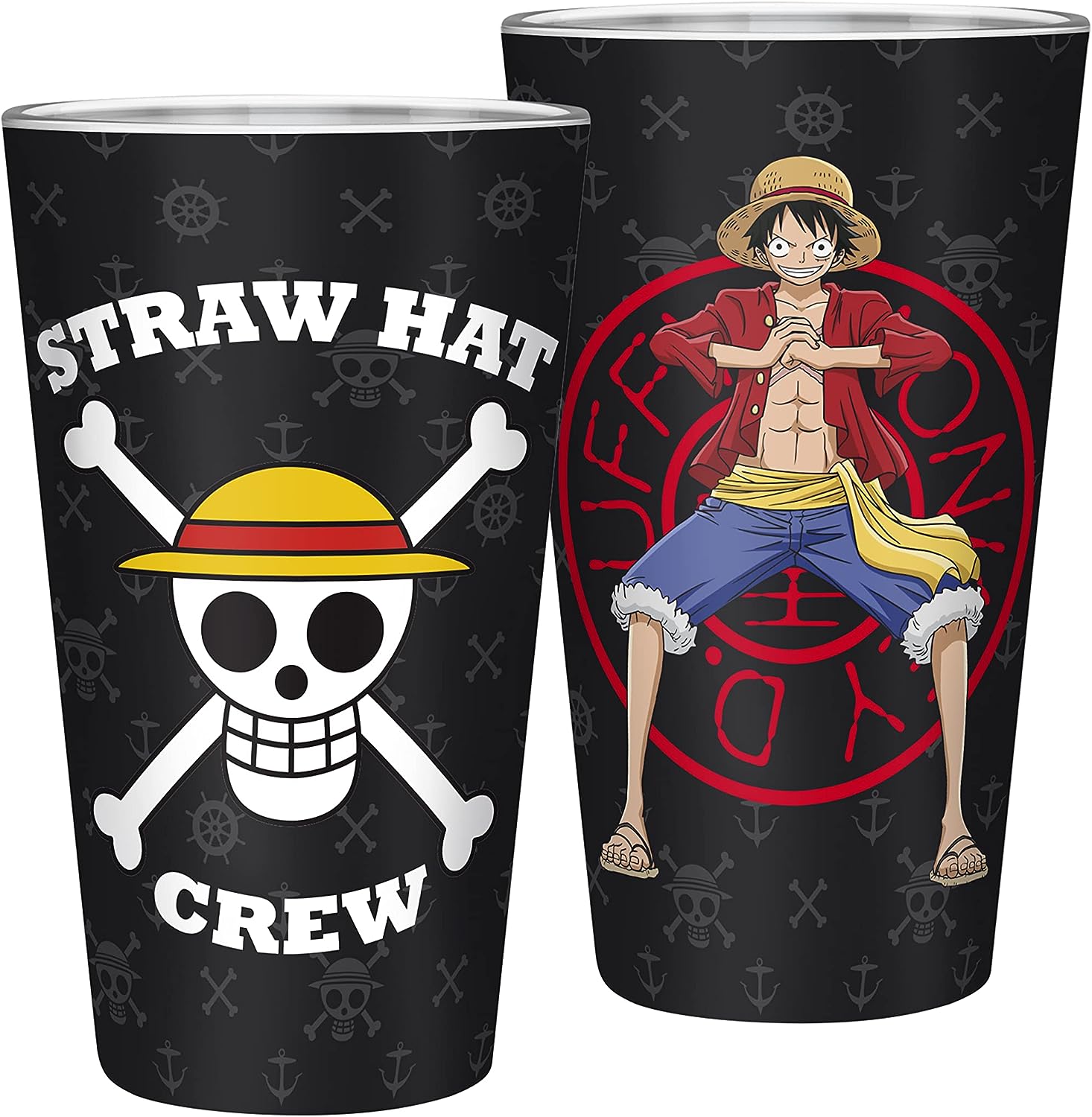 One Piece Straw Hat Jolly Roger Crew Mug Notepad Pin Gift Set - Abysse - 2