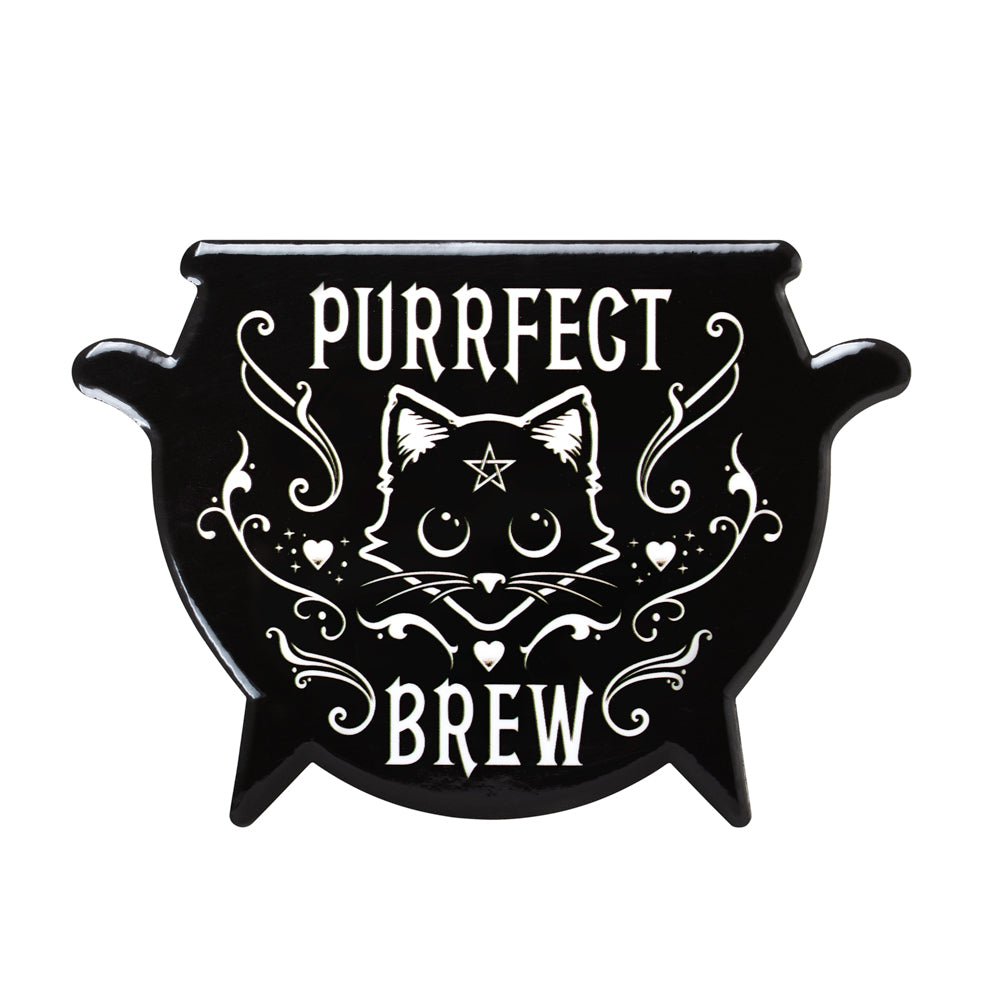 Purrfect Brew Cauldron Coaster - Alchemy of England - 1