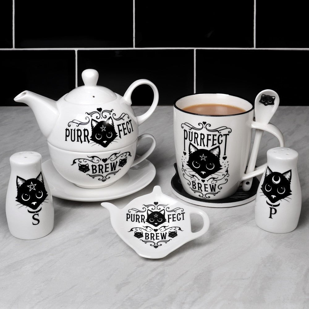 Purrfect Brew Mug Tea Cup and Spoon - Alchemy of England - 3