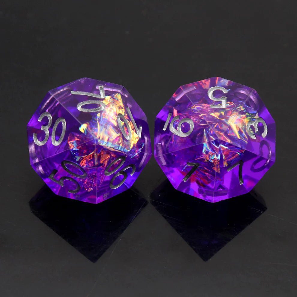 Sharp Edge: Violet Galaxy Dice Set - Haxtec - 4