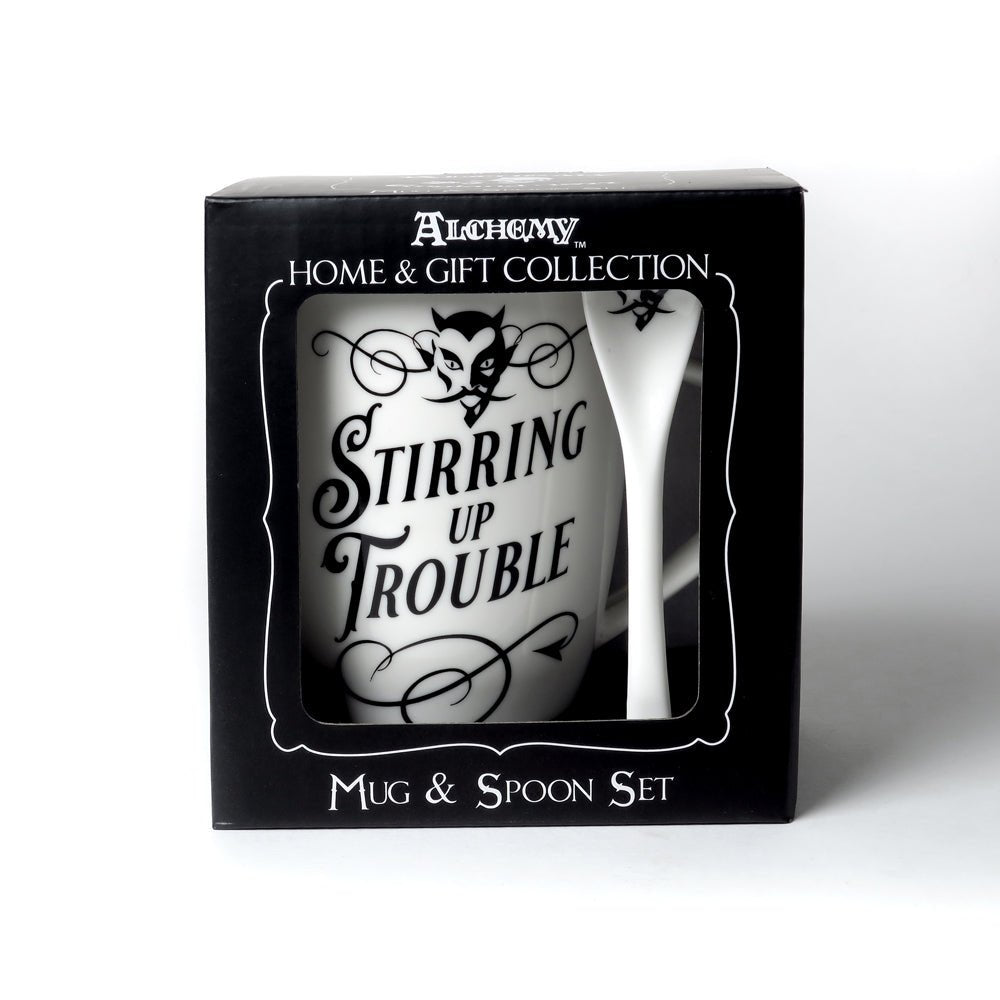 Stiring Up Trouble Mug Tea Cup and Spoon - Alchemy of England - 3