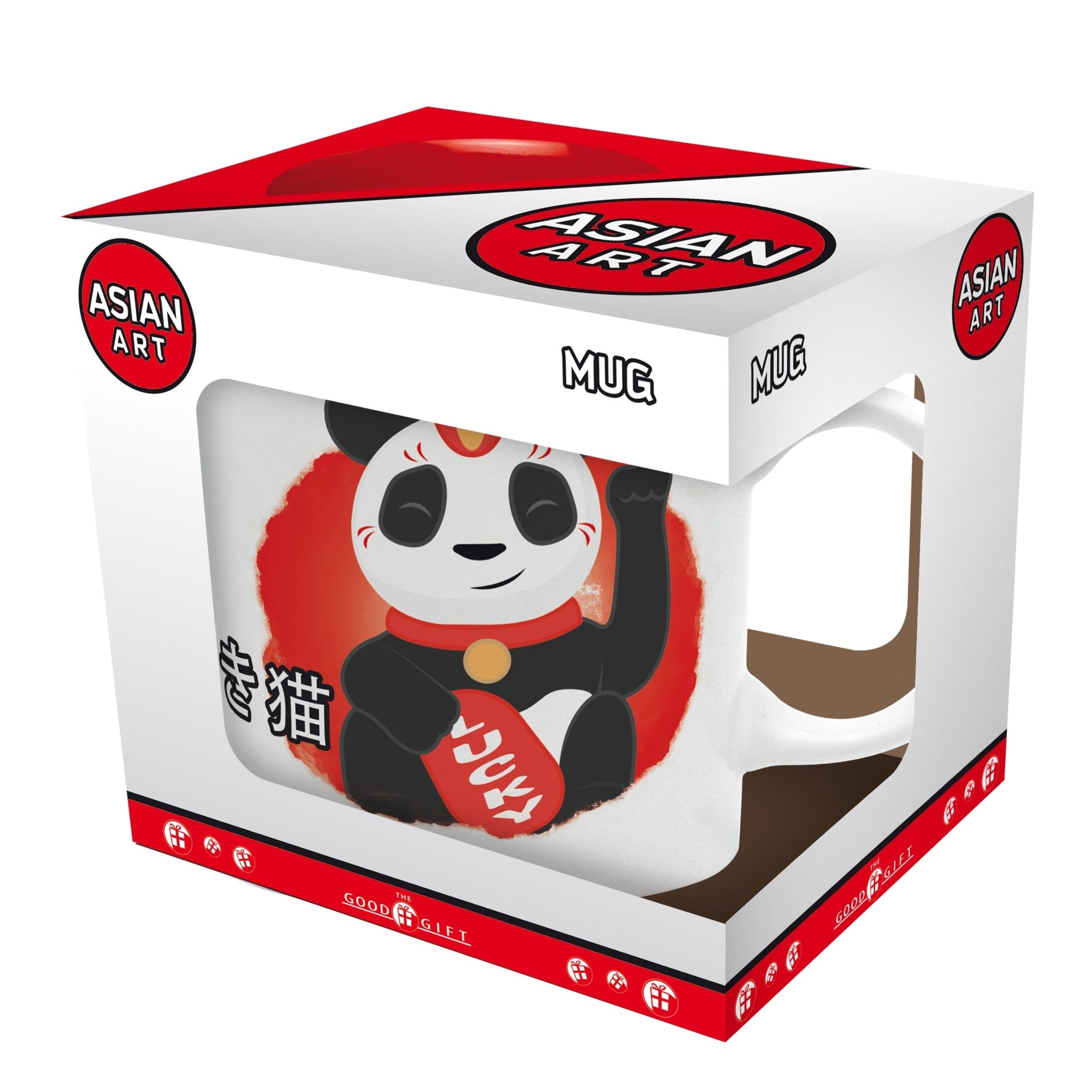 The Good Gift Lucky Panda Mug, 11 oz - Abysse - 3