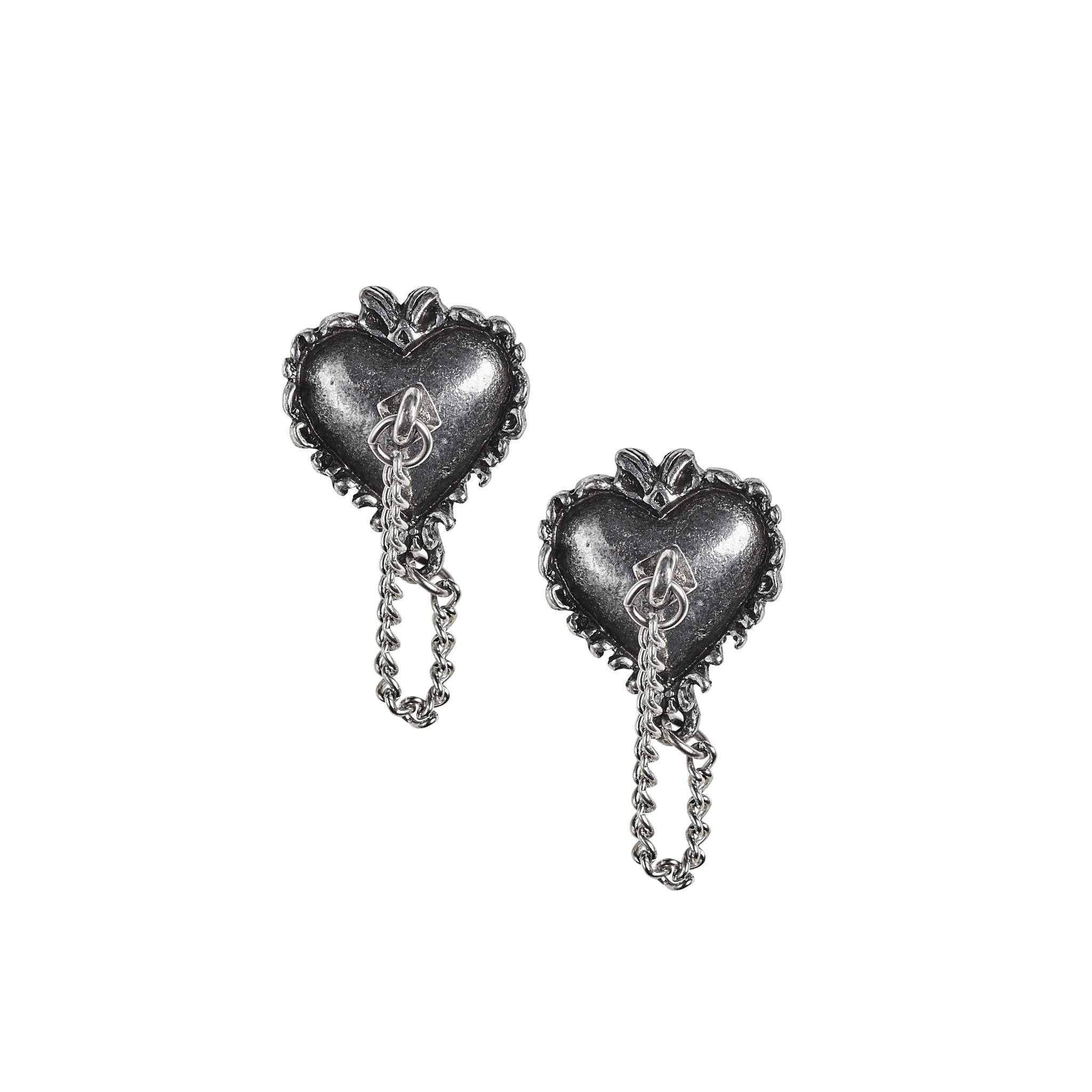 Witches Heart Earring Studs - Alchemy of England - 1