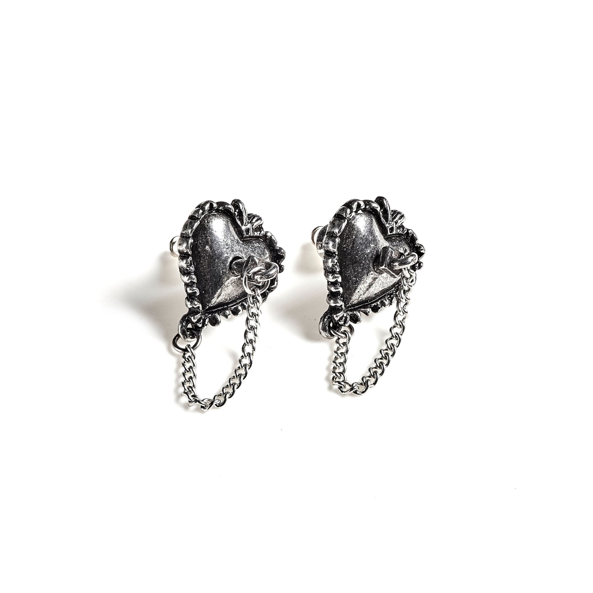 Witches Heart Earring Studs - Alchemy of England - 3